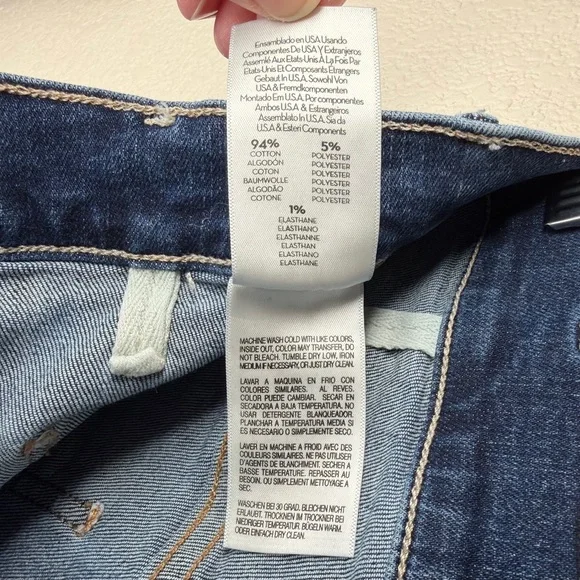 Mother Hustler Patch Pocket Ankle Jeans in Teaming Up Wash Size 25 Medium Wash